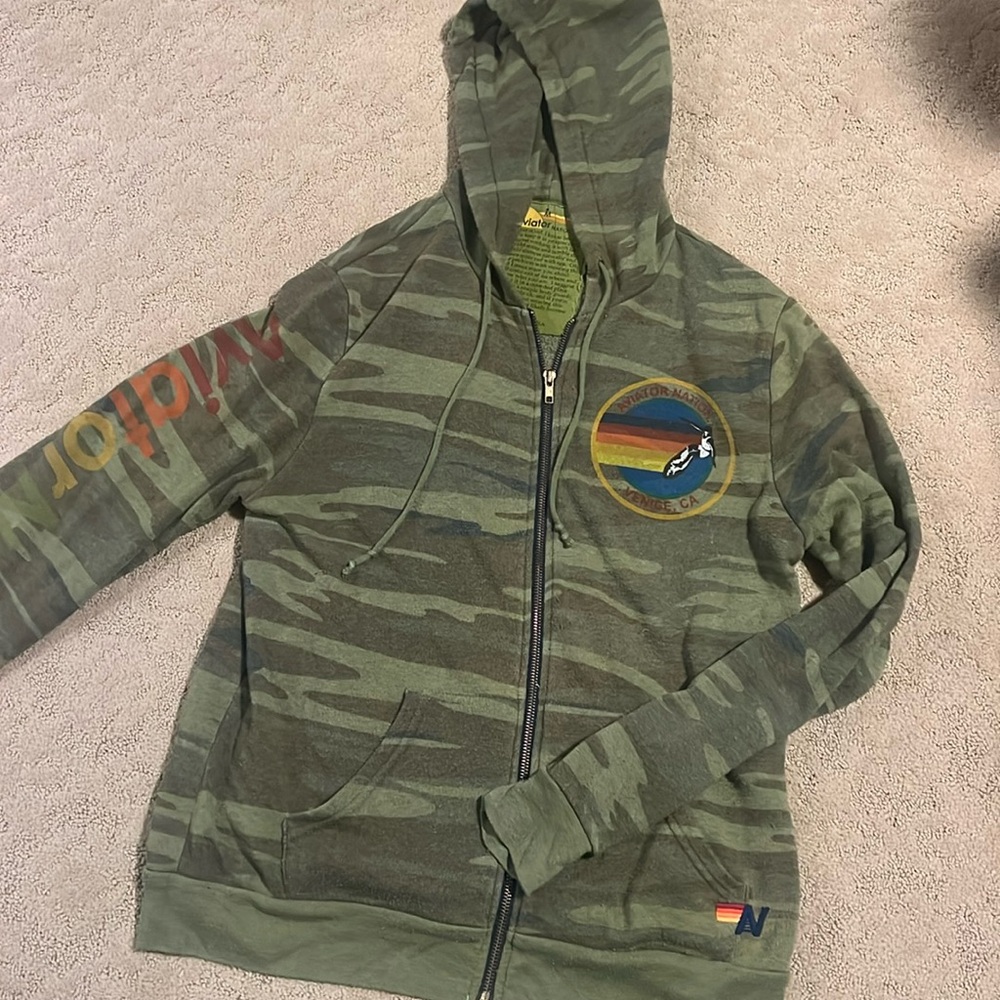 Women’s Aviator Nation size medium camouflage sweatshirt.  Great condition!